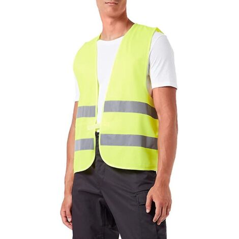 Gilet de sécurité unisexe réfléchissant haute visibilité, jaune, XL UE, CE EN-471