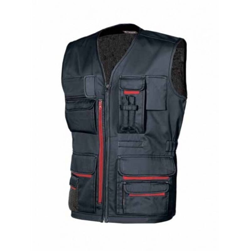 Gilt de travail multipoches sans manches fun - Bleu 2XL