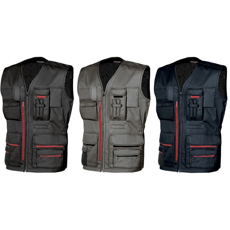 Gilet de travail multipoches sans manches FUN Bleu L
