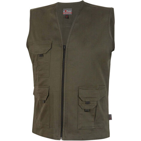 Gilet de travail multipoches CHICA - Vert Foncé L
