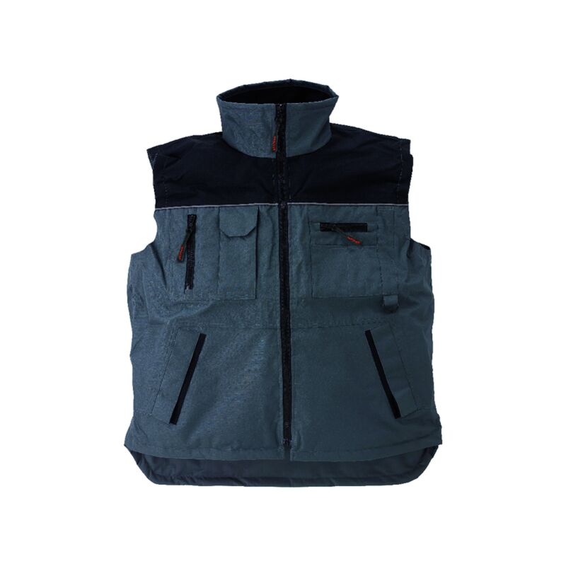 Gilet de travail matelassé sans manche RIPSTOP - Gris M - 44/46
