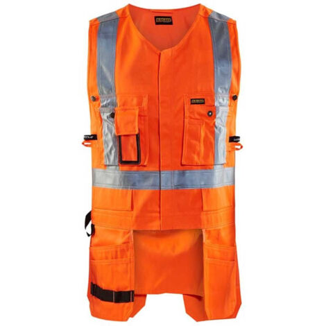 Gilet de travail porte-outils haute visibilité 3027 - Orange fluo XXXL