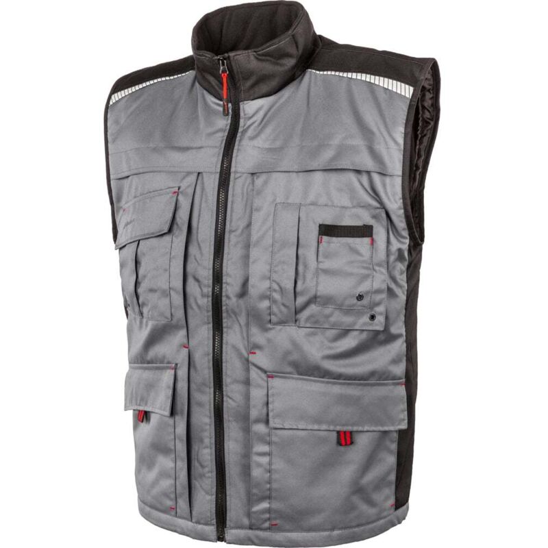 Albatros - Gilet de travail sans manches doublé edison Gris / Noir m