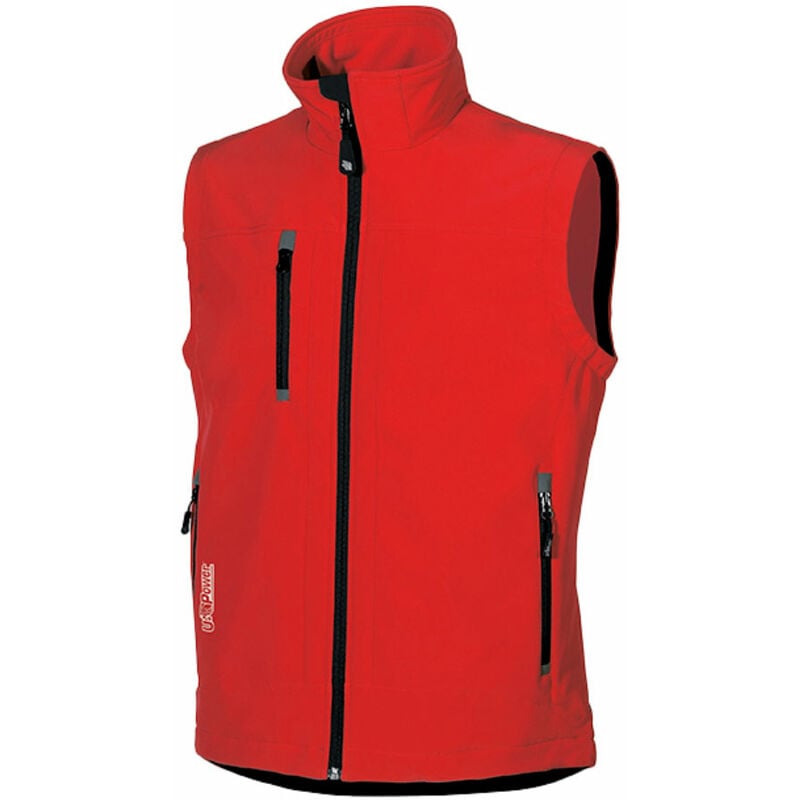 Gilet de travail sans manches softshell climb - Rouge xl