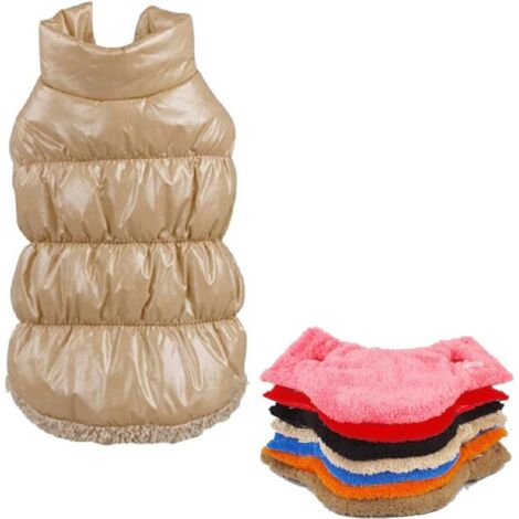 Gilet de veste chaude d'hiver extérieur imperméable pour animaux de compagnie (XXL, marron clair)