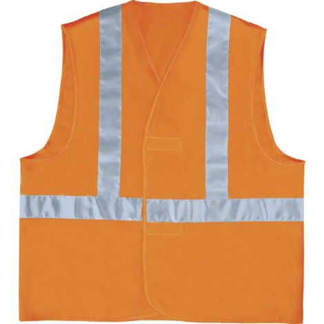 GILET DELTA PLUS HAUTE VISIBILITÉ POLYESTER ORANGE FLUO- MONTAGE BAUDRIER - GILP4OR0   58/60 (2XL)