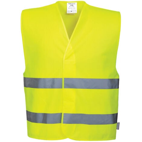 PORTWEST Gilet Double bande Jaune 4XL/5XL