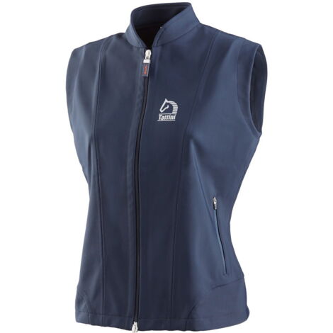 Gilet equitazione donna modello Ortensia in tessuto tecnico felpato 4 stagioni: XS, blu
