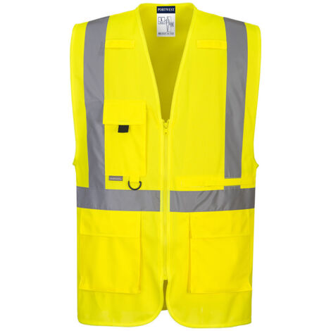 Gilet Executive haute visibilité avec poche pour tablette couleur : Jaune taille S - PORTWEST