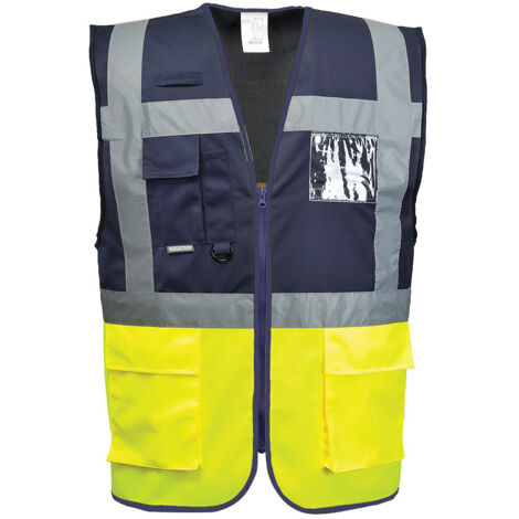 Gilet Executive Paris couleur : Jaune/Marine taille S - PORTWEST