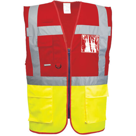 Gilet Executive Paris couleur : Jaune/Rouge taille L - PORTWEST