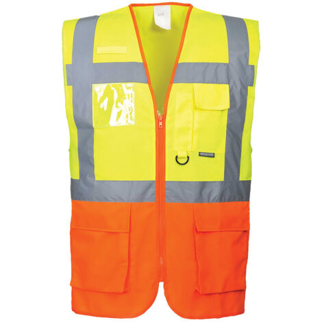 Gilet Executive Prague couleur : Jaune/Orange taille XXL - PORTWEST