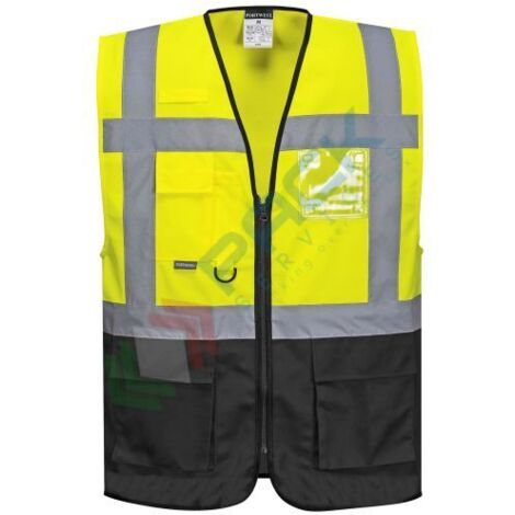 Gilet Executive Warsaw Colore: Giallo/nero Taglia L - Portwest