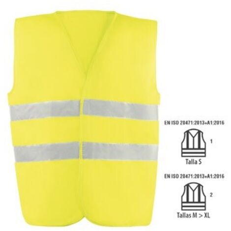 Gilet giallo fluorescente ad alta visibilità, taglia L
