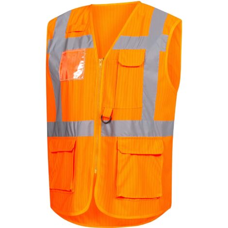 Gilet haute visibilité 7118 taille M orange fluo EN ISO 13688/EN ISO 20471/EN 1149 NITRAS