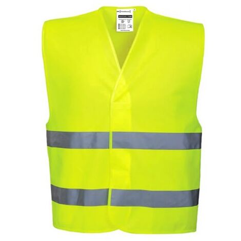 Gilet haute visibilité avec 2 bandes et fermeture velcro T-LHV714YF