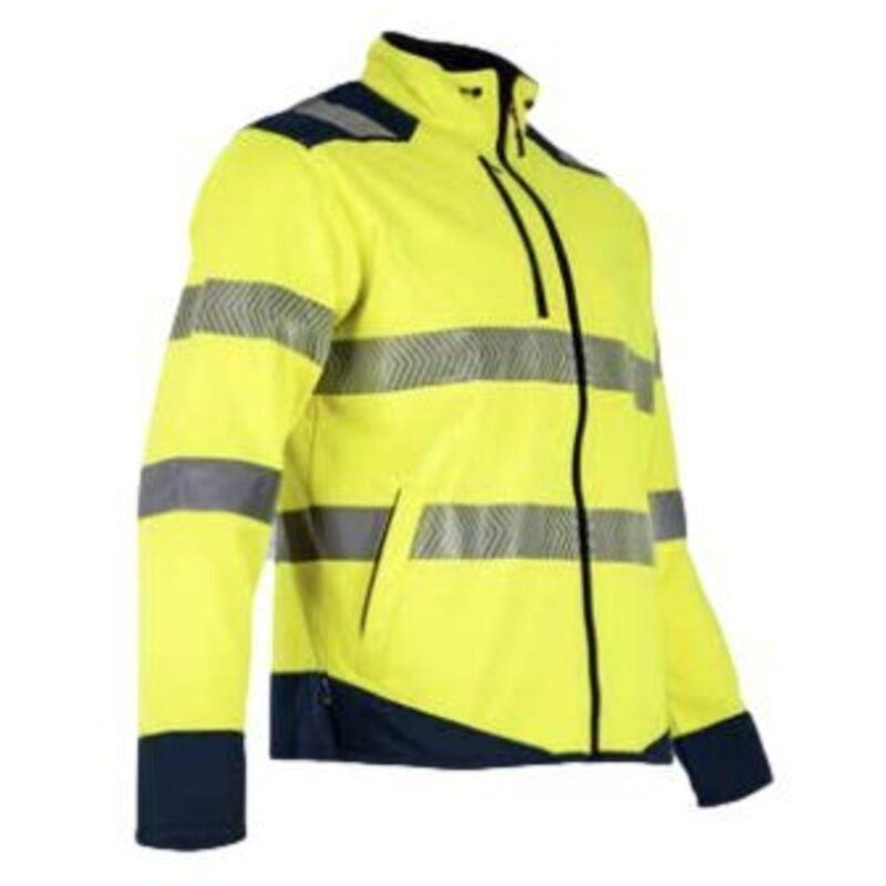 LMA - Gilet de travail authentic hv flash - marine/jaune fluo m - 3
