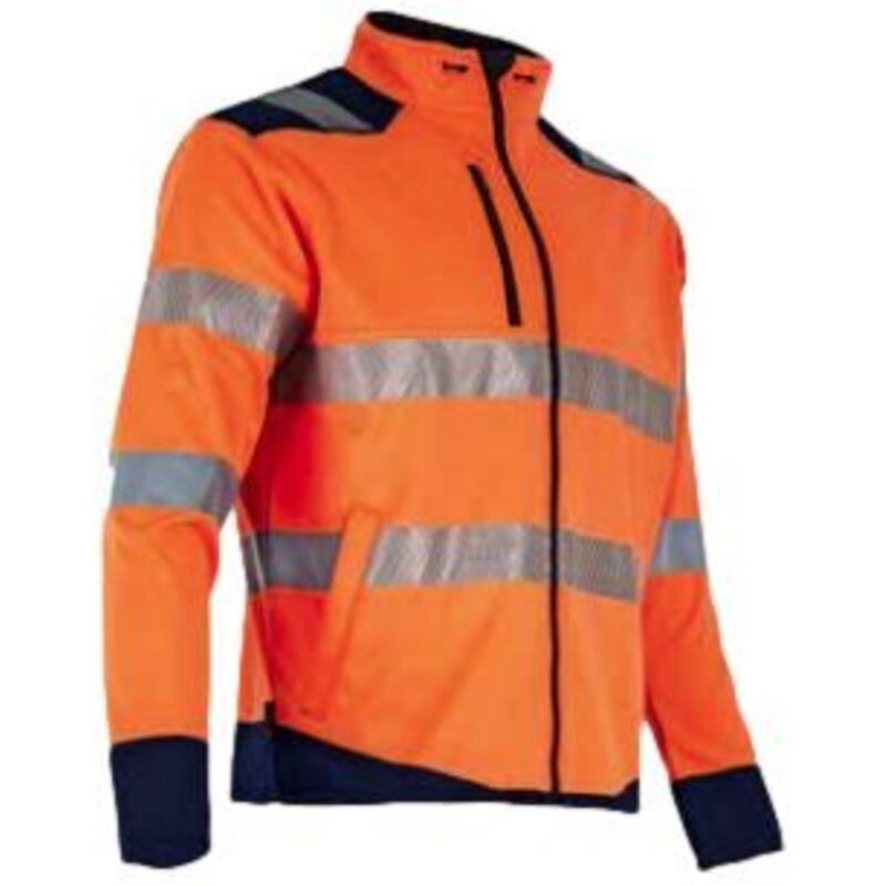 LMA - Gilet de travail authentic hv led - marine/orange fluo xl - 5