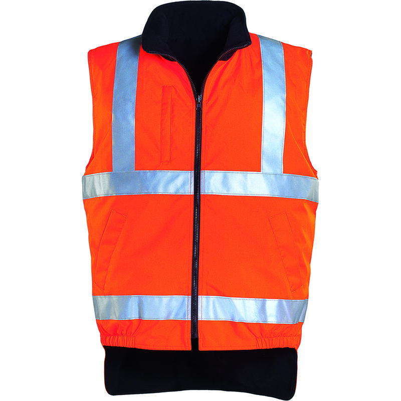 Gilet de travail polaire sans manche haute visibilité hi-way - Orange FLuo xl - 52/54