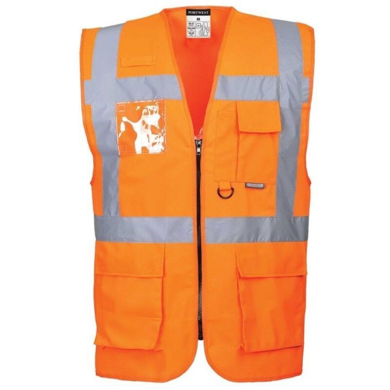 Gilet Hi-vis Executive - Berlin Couleur : Orange Taille Xxxl Portwest