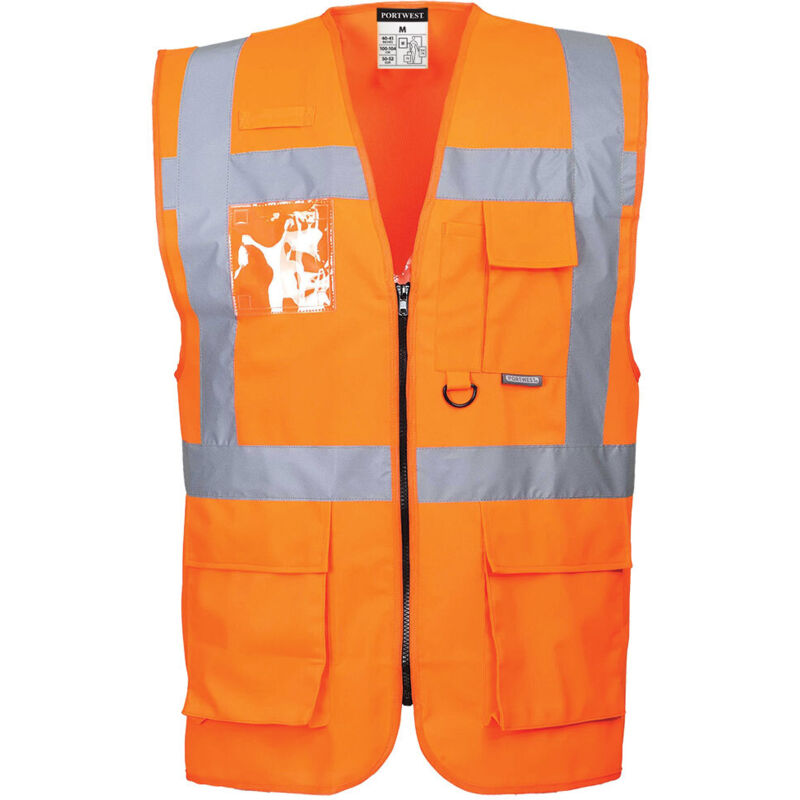 Gilet Hi-vis Executive - Berlin Couleur : Orange Taille Xs Portwest
