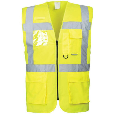 Gilet Hi-Vis Executive - Berlin couleur : Jaune taille XXXL - PORTWEST