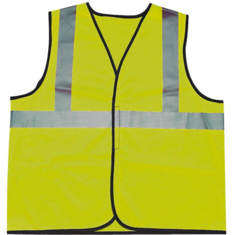 Gilet Haute Visibilite Jaune Fluo Singer Safety - 100% Polyester 120g/m2 - Bandes Reflechissantes - Norme EN ISO 20471 - EPI Chantier TXL