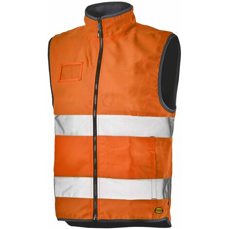 Gilet haute visibilité orange fluo/bleu T2XL - DIADORA SPA - 702.170747.XXL C6190