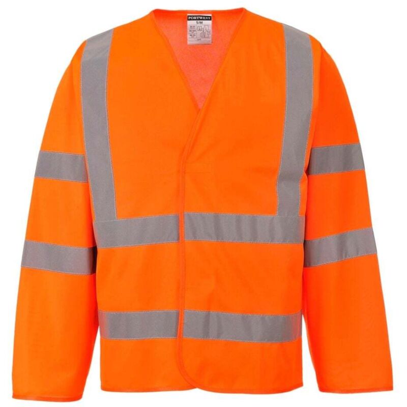 Gilet 2 bandes & baudrier manches longues Orange s/m