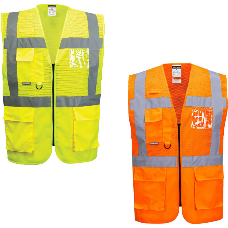 Gilet Exécutive Maille Madrid Couleur : Orange Taille m Portwest