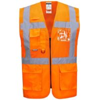 Gilet haute visibilité Portwest grillage executive ventilé MADRID Orange