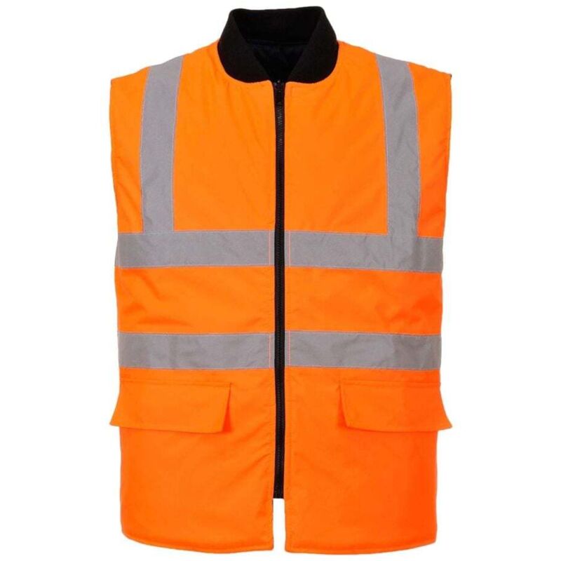 Gilet haute visibilité Portwest réversible matelassé Orange m