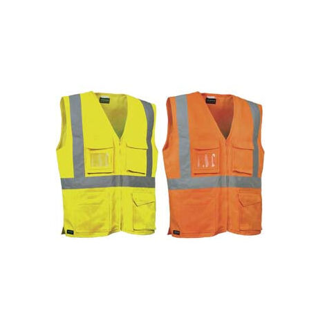 Gilet haute visibilité Seki - taille XL - orange fluo/marine