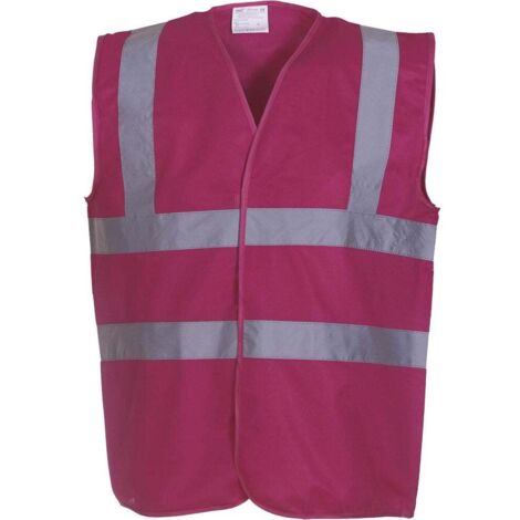 Gilet haute visibilité YOKO Fuschia S.