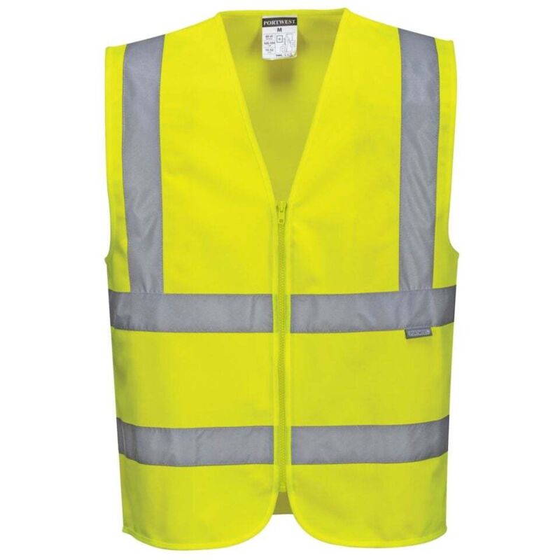 Gilet Hi-Vis avec zip Jaune xl