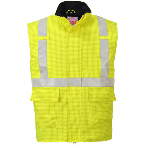 Gilet Hi-vis Bizflame Antistatico e Fr - L - Giallo - Portwest