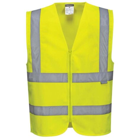 Gilet Hi-Vis con zip Giallo 3XL