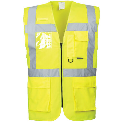 Gilet Hi-Vis Executive - Berlin couleur : Jaune taille XXXL - PORTWEST