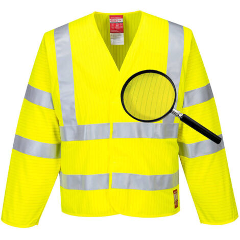 Gilet HV ML Antistatique - Résistante à la flamme couleur : Jaune taille L/XL - PORTWEST