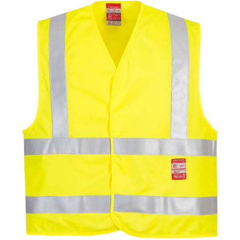 Gilet HV Résistant à la flamme couleur : Jaune taille L/XL - PORTWEST