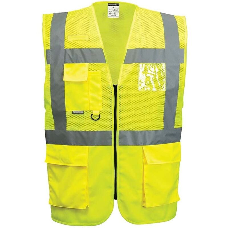 C496 Gilet in Rete Executive Madrid, Giallo, 4XL - Portwest