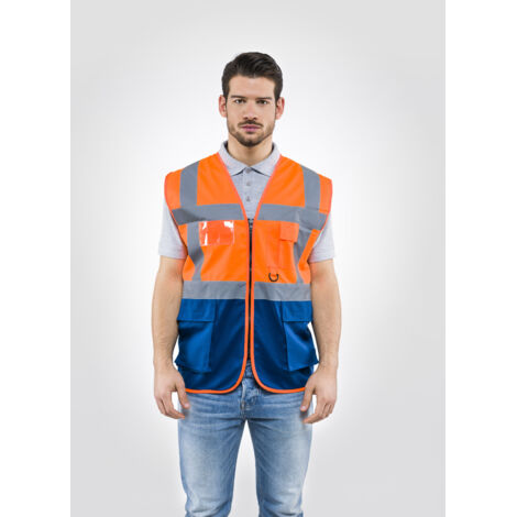 GILET LASER A.V. ARANCIO/BLU