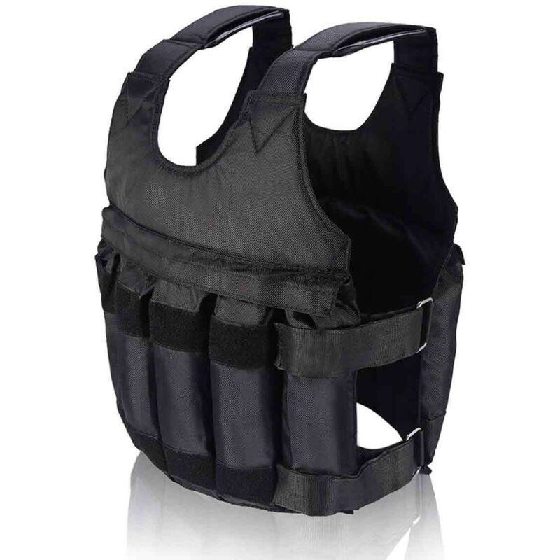 Gilet Lesté Oxford Noir Ajustable 50 kg pour Femme (60x42 cm) - Résistant et Confortable pour Entraînement