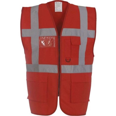 Gilet multifonction haute visibilité Yoko Rouge XL.