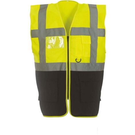 Gilet multifunzione Yoko ad alta visibilità Giallo / Nero XXL