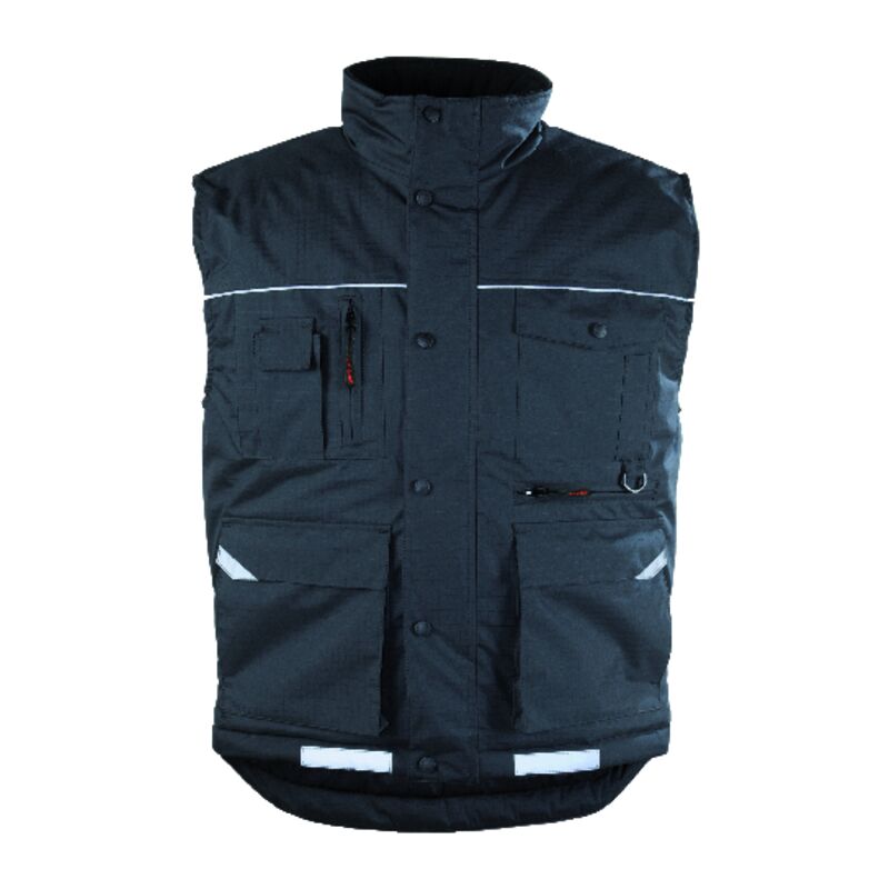Gilet de travail matelassé sans manche ripstop - Noir s - 40/42