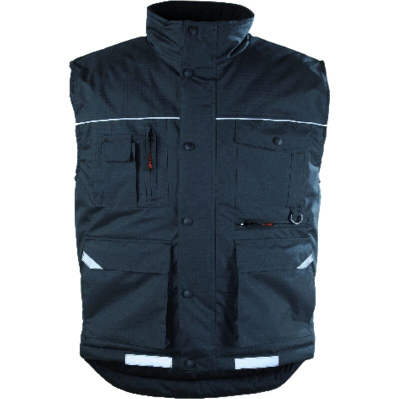 Gilet de travail matelassé sans manche ripstop - Noir l - 48/50