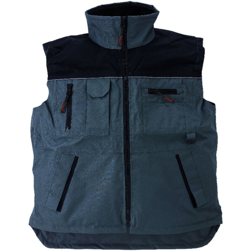 Gilet da lavoro multitasche Coverguard Ripstop Grigio / Nero M