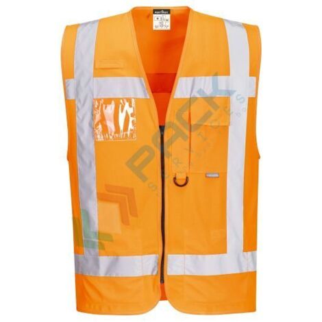 Gilet multitasche ad alta visibilità Rws - M - Arancione - Portwest