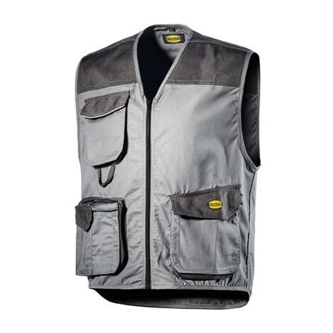 Gilet Multitasche Diadora Mover Grigio Acciaio - 702.160302 - size L